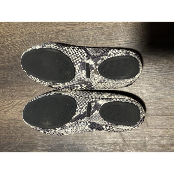 Tory Burch Python Snake Ballerina Ballet Flat Women Shoes Sz 6.5 Black Logo - Picture 12 of 12